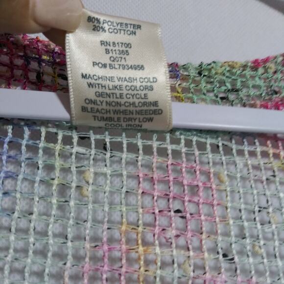 Blair Woven Blue Floral Multicolor Women's Topper Artsy Boho Size XL - Picture 8 of 9